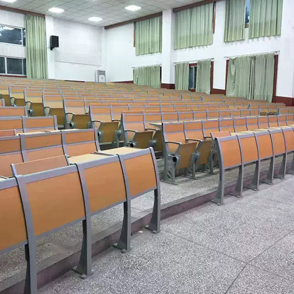 学校阶梯排椅阶梯课桌椅报告厅连排椅带写字板