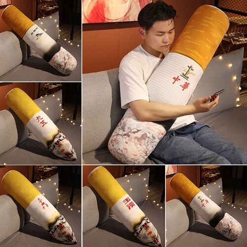 Cigarette Pillow to Sleep with Hua Zi Chinese Plush Toy Bed Holding Clamp Leg Funny Doll Boys Gift