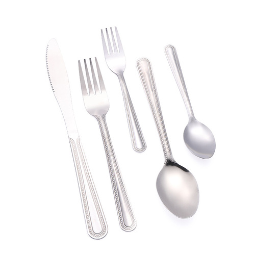 Wholesale hotel steak knife, fork and spoon set, Western food knife and fork, household spoon, spoon, creative pattern stainless steel tableware