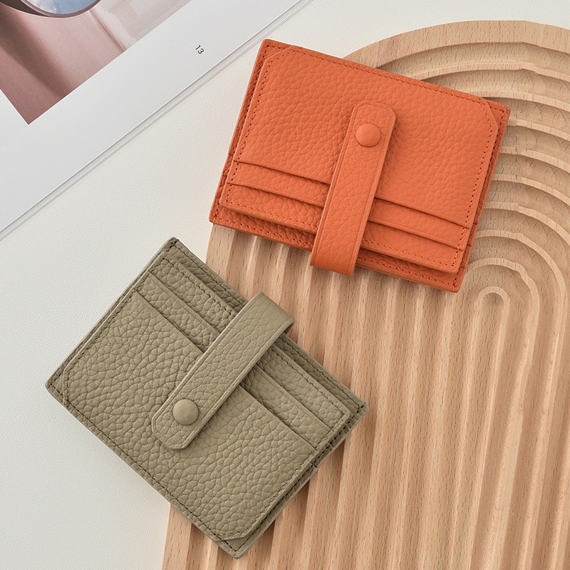 Cross-Border Korean Version Thin Small Card Holder Multi-Functional Card Slot for Men and Women Exquisite Leather Pu Card Holder Card Holder Wholesale