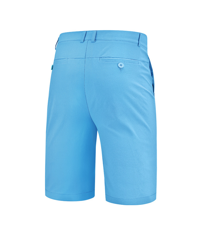 Quần short golf nam PGM vải polyester co giãn thoáng khí — Quần short nam màu trơn KUZ078 màu xanh da trời, Quần short nam màu trơn KUZ078 màu trắng, Quần short nam màu trơn KUZ078 màu xanh hồ, Quần short màu trơn nam KUZ078 màu xám chi tiết 23