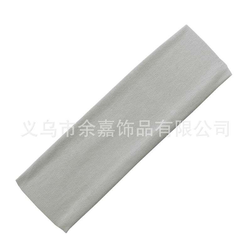 欧美瑜伽弹力头带运动健身跑步吸汗束发带韩版素色头饰头巾发箍|undefined