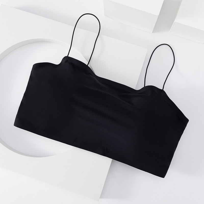 2556 ajustado transpirable fino hielo seda color sólido abrigo en el pecho de una sola pieza desmontable pecho almohadilla cabestrillo belleza espalda fabricante en stock