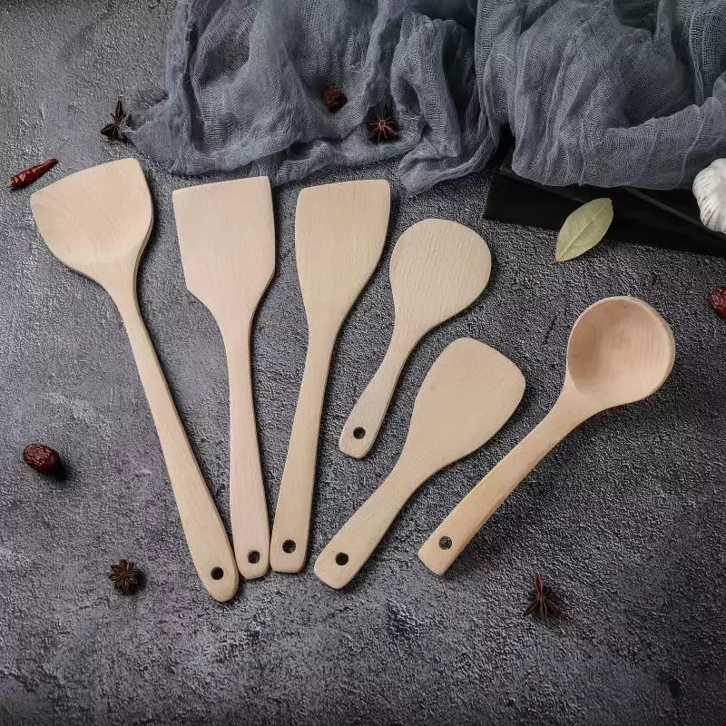 榉木无漆木铲木勺不粘锅铲 小汤勺小汤钥不粘锅专用 锅铲厂家直销