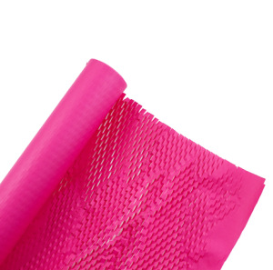 Papel de regalo de nido de abeja, papel de regalo acolchado con rejilla colorida, papel kraft de nido de abeja, venta al por mayor.