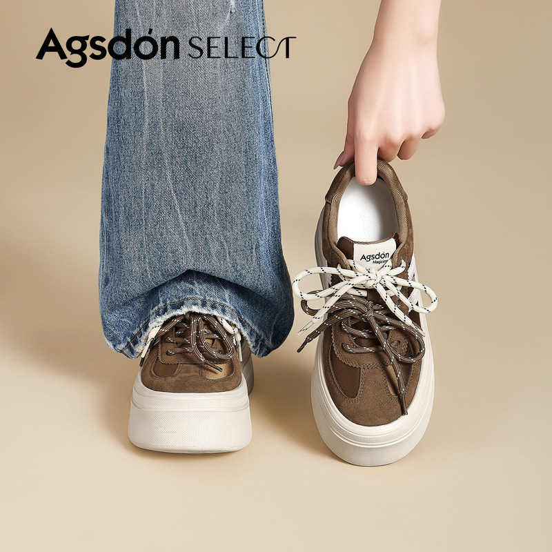 Augustus Thick-Soled German Training Shoes for Women, 2026 Autumn New Brown Canvas Shoes, Great-looking, Height-Enhancing Sneakers for Petite Women Augustus Thick-Soled German Training Shoes for Women, 2026 Autumn New Brown Canvas Shoes, Great-looking, Height-Enhancing Sneakers for Petite Women