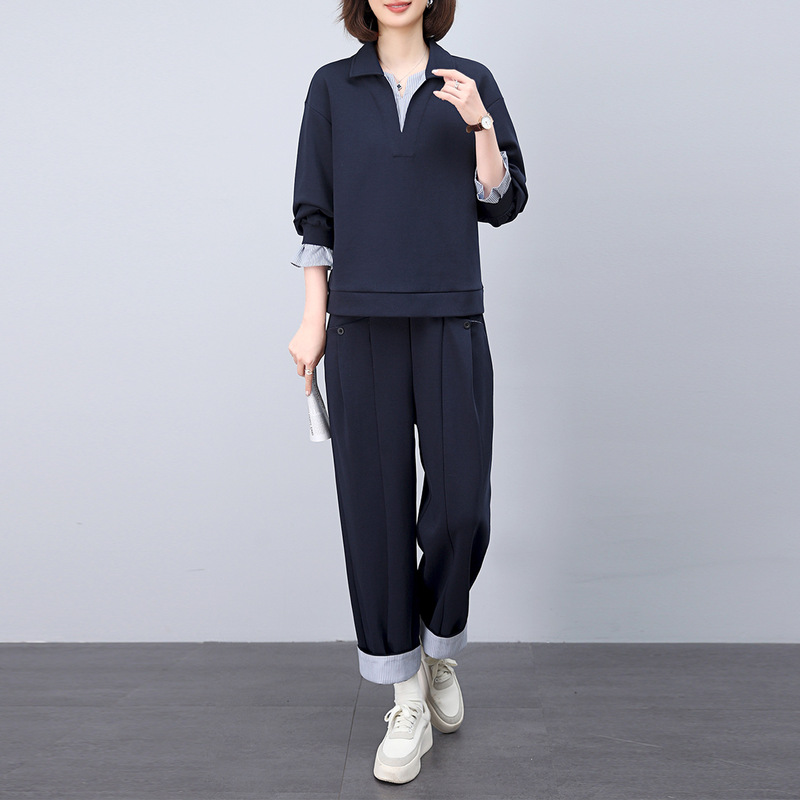 休闲运动套装女2025新款早秋穿搭一整套减龄洋气时尚卫衣两件套|undefined