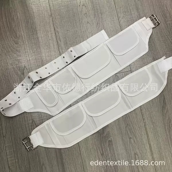 Men's Waist Bag Passport Pocket Zipper Belt White Oxford Cloth Multifunctional High-End Feel Cross-Border Manufacturer Wholesale