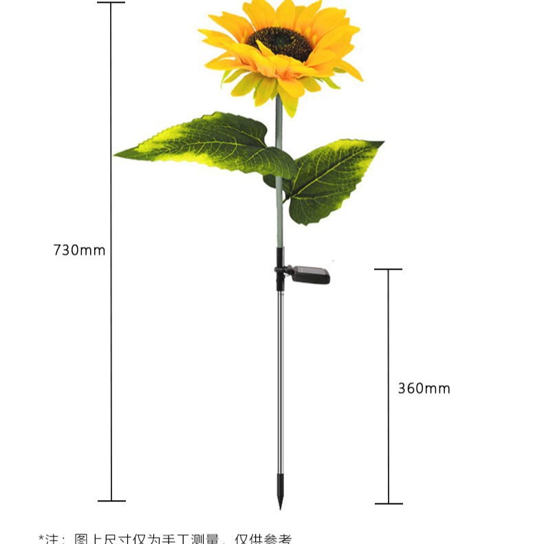 Lámpara Solar Decorativa para Jardín, con Forma de Girasol, para Exteriores, Patio, Césped, con Enchufe para el Suelo, Luz LED