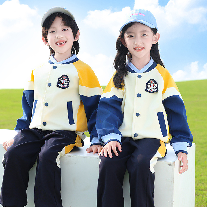 유치원 의류 가을 입학 수업 의류 세트 1 학년 초등학생 봄 · 가을 스포츠 유니폼 3 종 세트