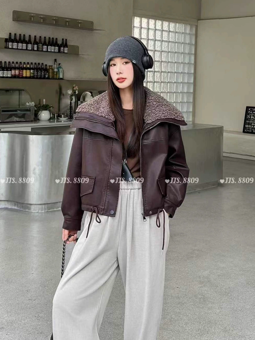 Fleece short winter small jacket, for teenagers