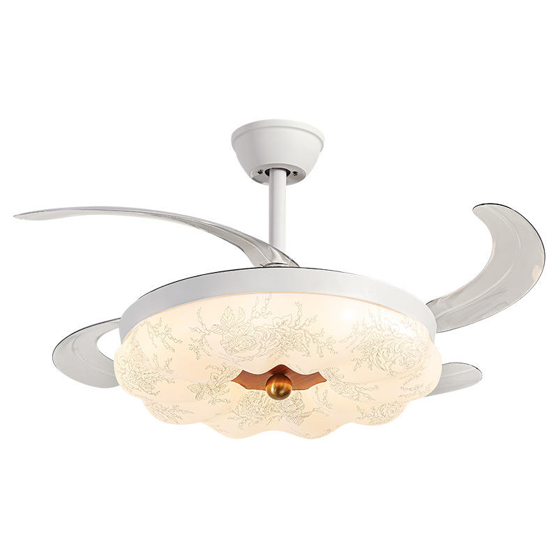 Lámpara de ventilador de comedor nueva estética de la lámpara de techo de la impresión de estilo medieval Zhongshan lámpara 473L image 5