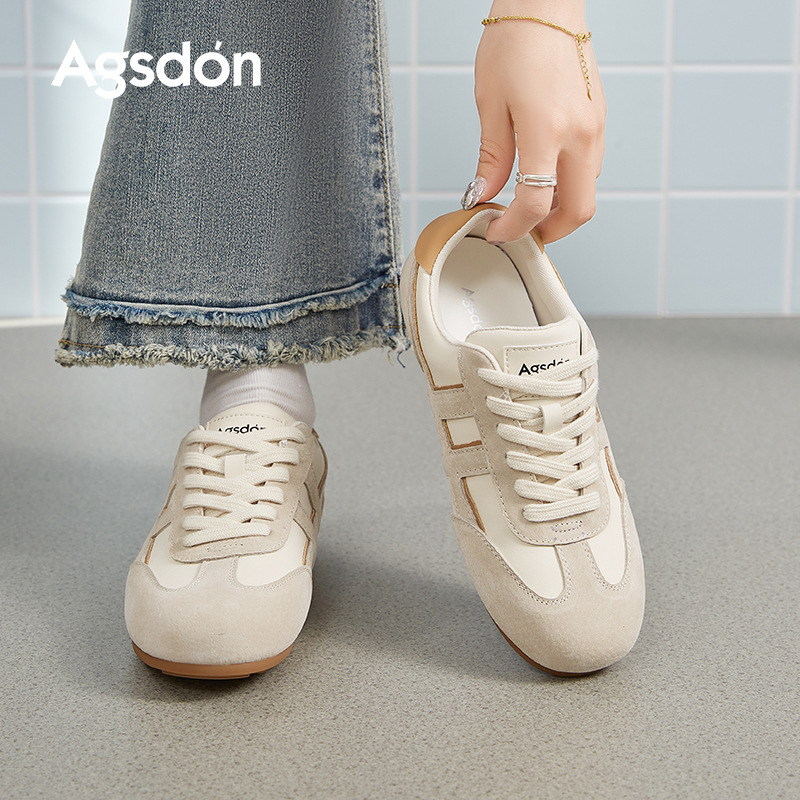 Augustion Ballet Wind Alemania Training Shoes Mujer 2025 Nuevo verano Suela blanda Casual Forrest Zapatillas deportivas Forrest Zapatos blancos