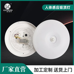 厂家直营人体感应吸顶灯 led全白吸顶灯感应智能 楼道走廊感应灯