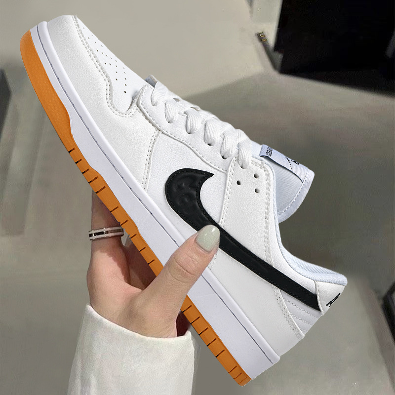 2025 Spring Aj Men's Shoes Dunk White Rubber Women's Shoes Casual Couple Sneakers Fashion Trendy Student Sports Shoes