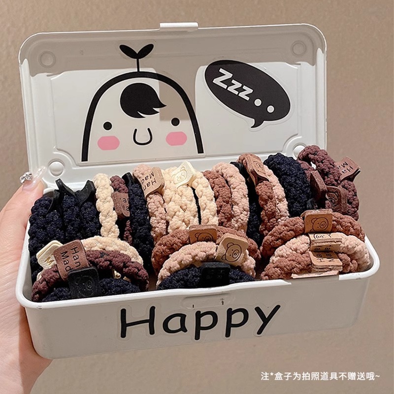 Cuerda de pelo de cola de caballo alta para mujeres 2024 nueva banda de goma duradera elástica corbata de pelo cuerda de pelo cubierta de cuero banda de pelo accesorios para el cabello