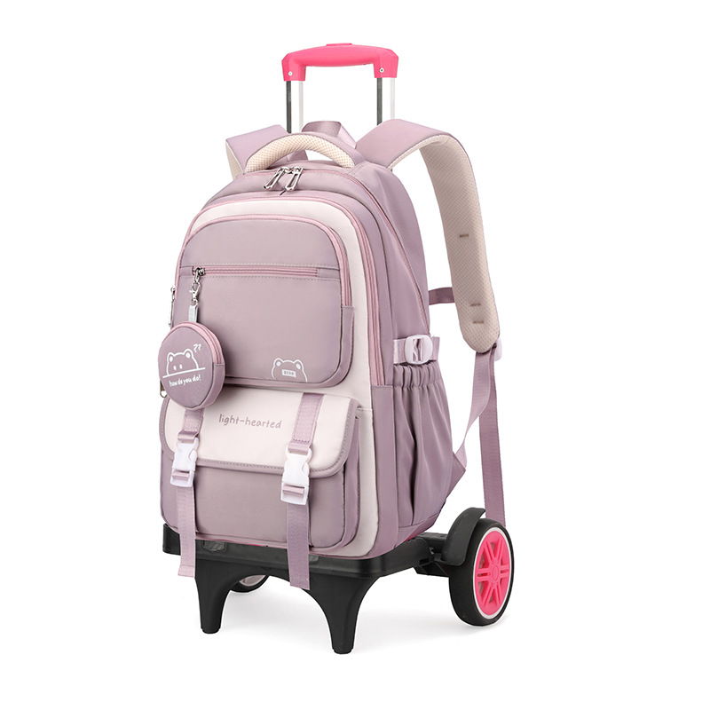 Mochila de tracción de pescado natural para estudiantes de secundaria de nicho multicapa de gran capacidad, mochila de tracción de hombro