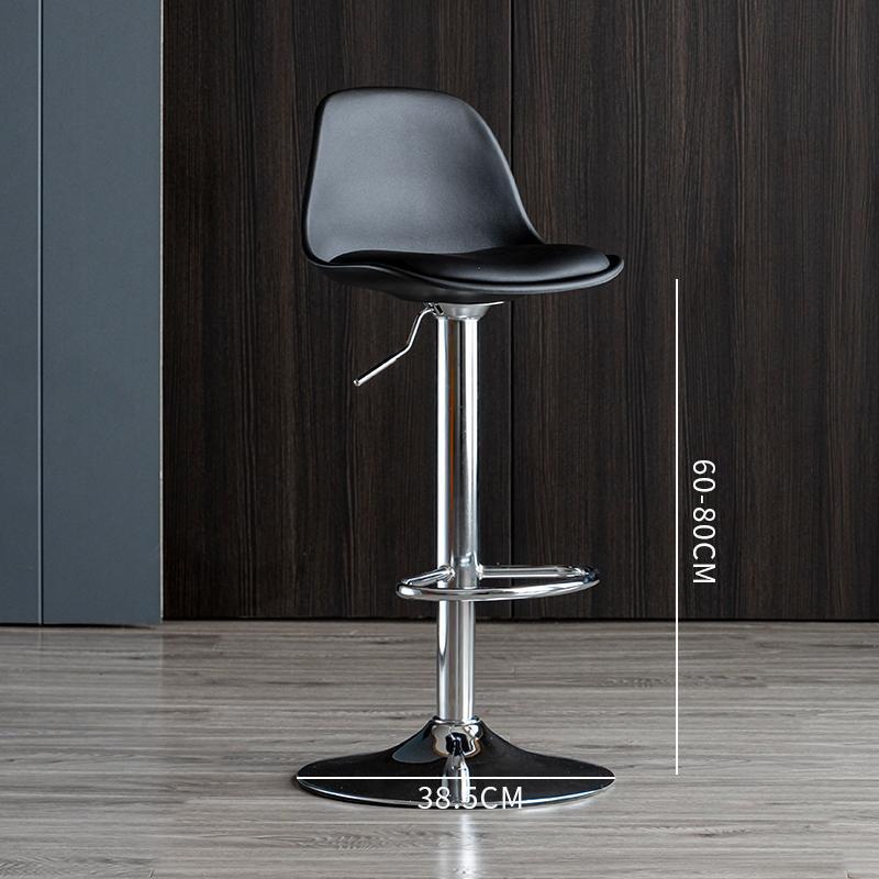 Silla de bar ascendente nórdica giratoria moderna simple respaldo taburete de bar de hierro forjado estilo doméstico ligero lujoso impermeable image 8
