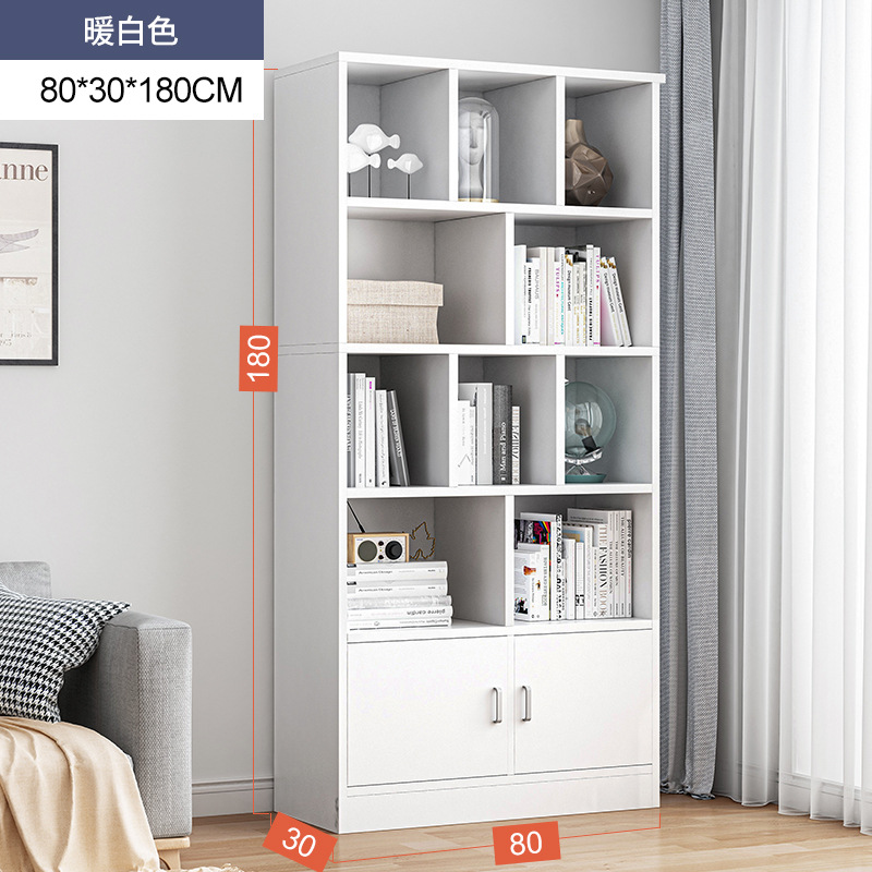 Estantería simple de piso a techo contra la pared Estante de sala de estar Estante de almacenamiento en capas Gabinete de almacenamiento integrado Estante simple para libros domésticos