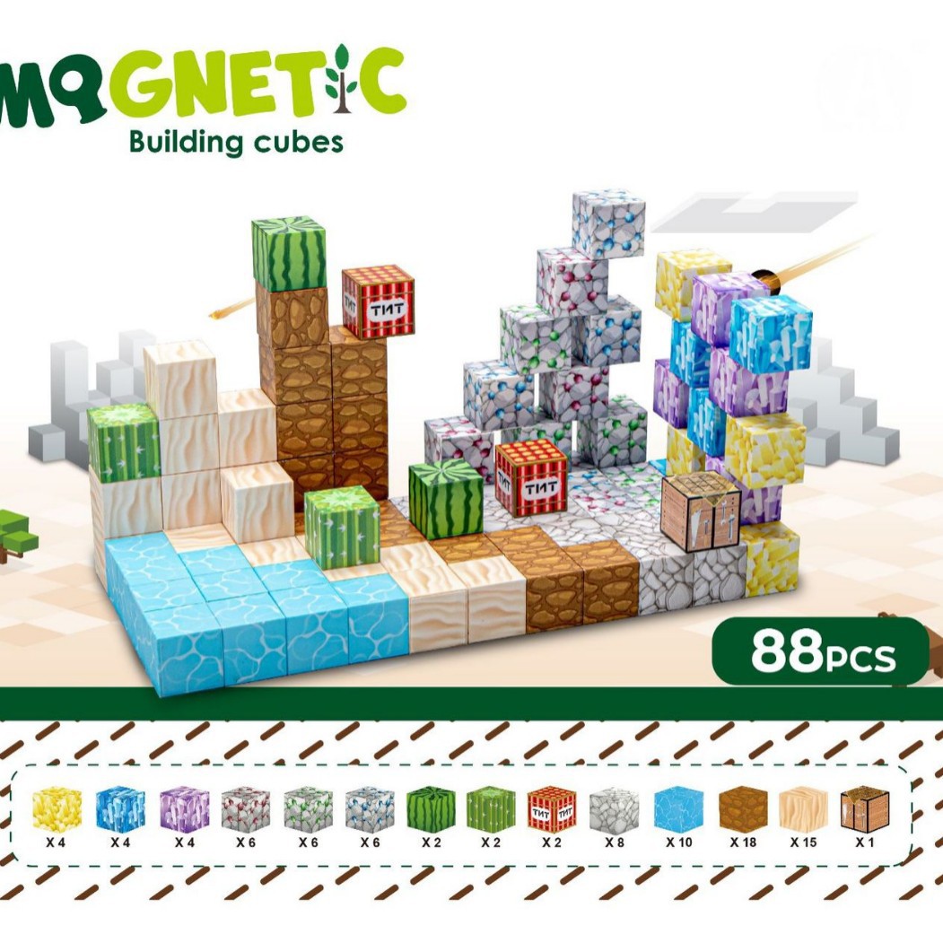 Cross-Border Desert Rock Magnetic Building Blocks Toy Educational Construction Magnetic Pieces Puzzle Magnetic Attraction Baby Infant Play