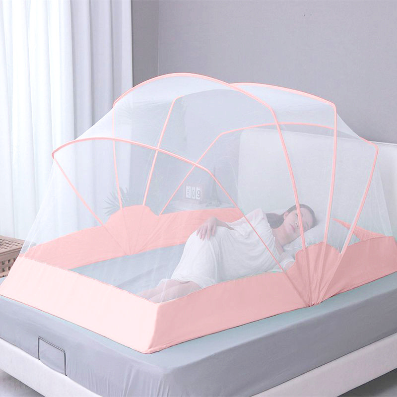 2022 Japanese mosquito net student dormitory foldable household installation-free summer Mongolian bag up and down mosquito net TikTok boom