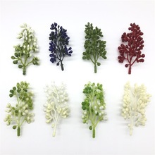 8CM塑料串珠 仿真花仿真植物田园花枝装饰圣诞花环塑料水草配件