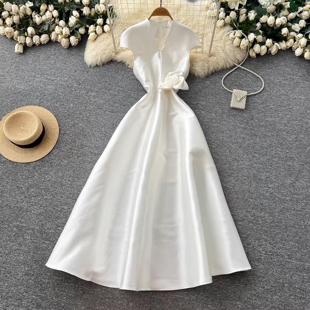Red three dimensional dress