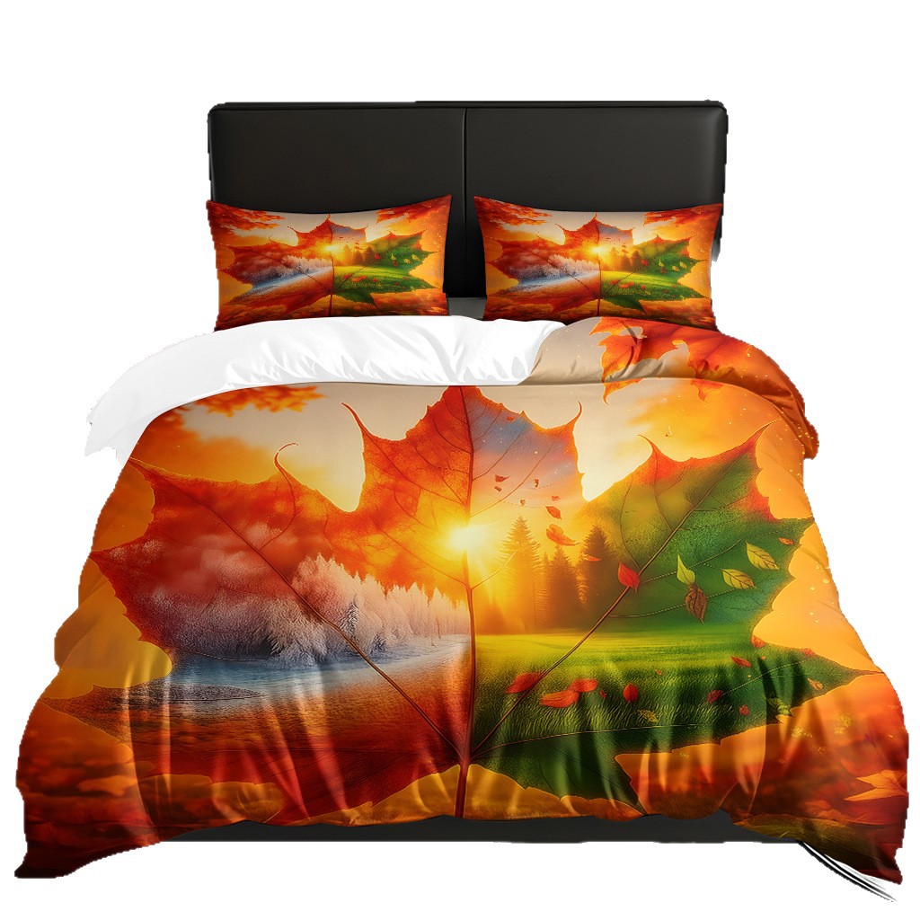 Modo JIT Temu transfronterizo tela doméstica abrasión cubierta hoja de impresión digital set de ropa de cama fábrica directa