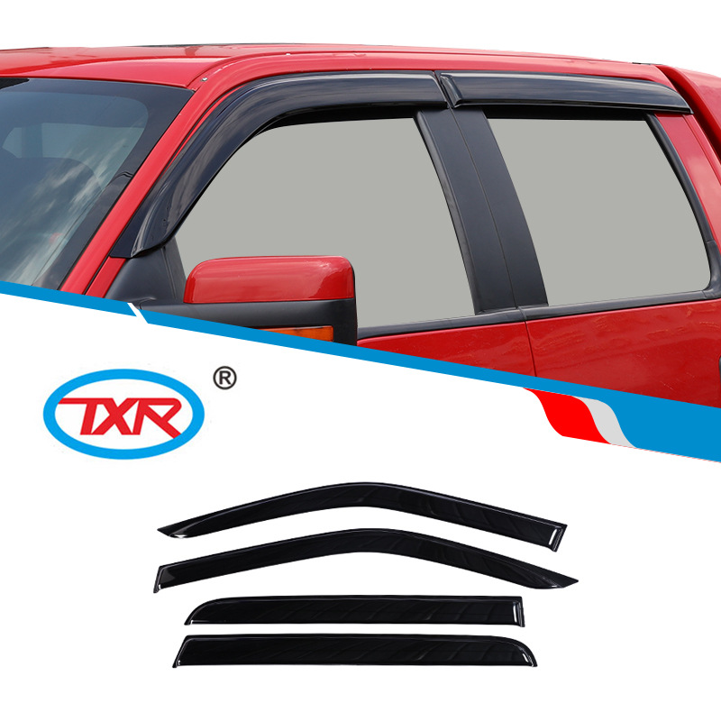 TXR adecuado para Ford F150 viento y lluvia, modificación de cejas de lluvia de ventanas Ford f150 Window Deflectors