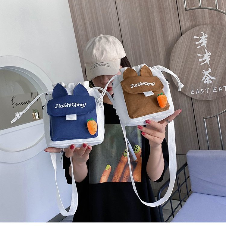 加工ins日系帆布女包2025新款小清新单肩包网红学生小包包ins风