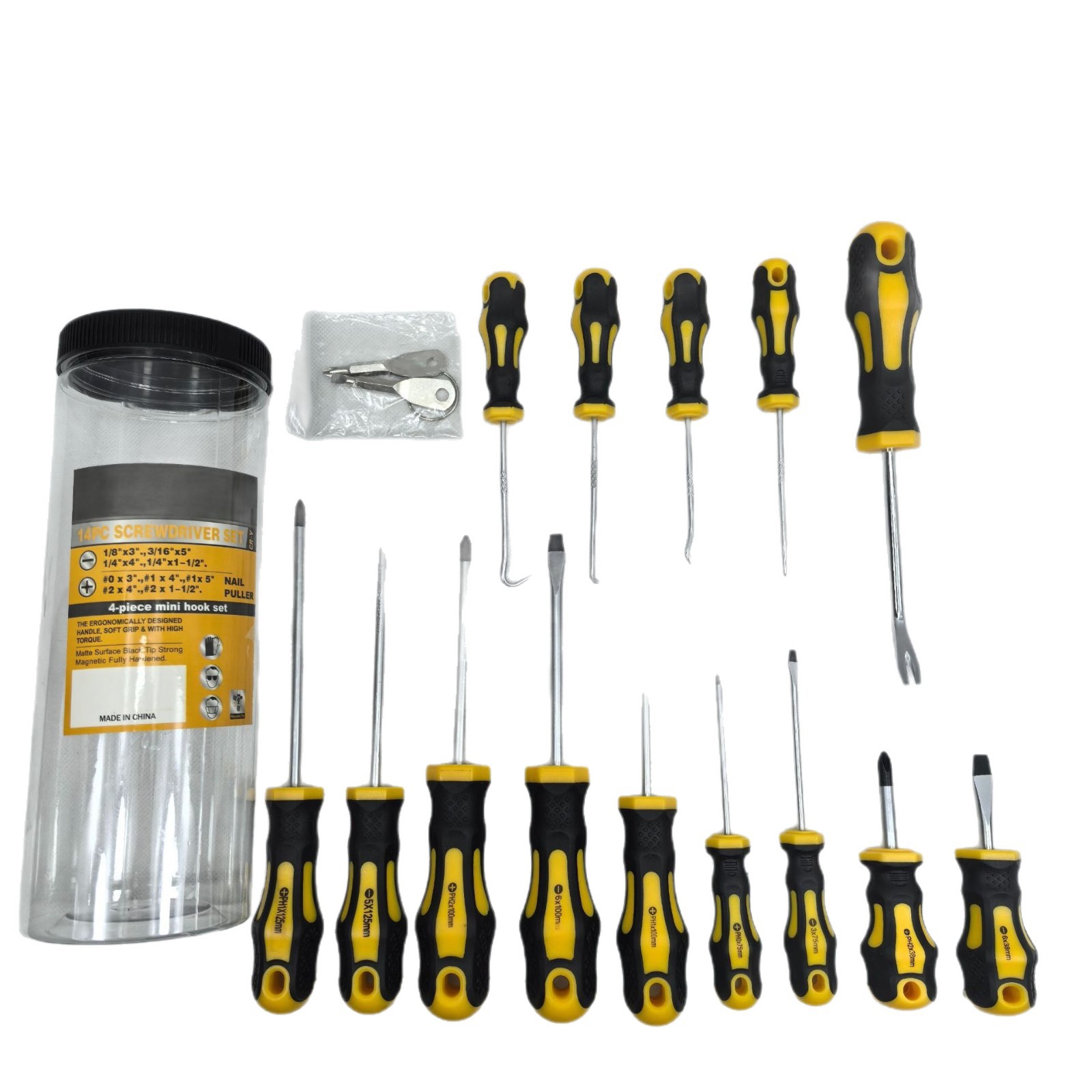 Herramientas de mantenimiento de destornillador transfronterizo cruz-tipo antideslizante mango industrial casero manual ciruela destornillador de boca plana