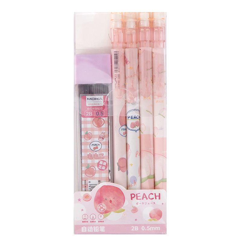 Lápiz automático navideño de aspecto alto con núcleo continuo, suministros para niños para pintar y escribir, lápiz de prensa de goma especial autónomo