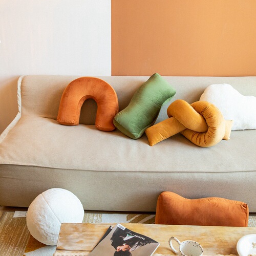 Internet celebrity special-shaped pillow ins style sofa cushion cute bedside velvet living room bay window pillow bed backrest