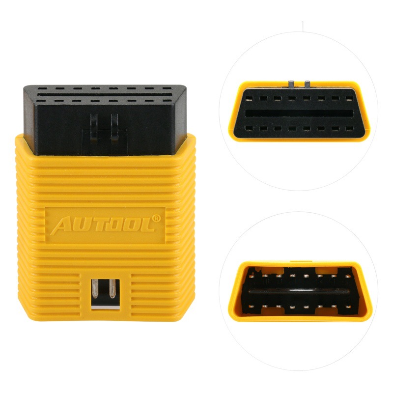 AUTOOL OBD2 conector de automóvil estándar de diagnóstico conector de asiento OBD16 cable de extensión conector de conversión de interfaz OBD