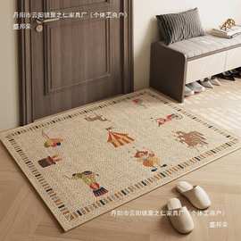 厂家入户门地垫仿亚麻入户脚垫可裁剪门口门垫