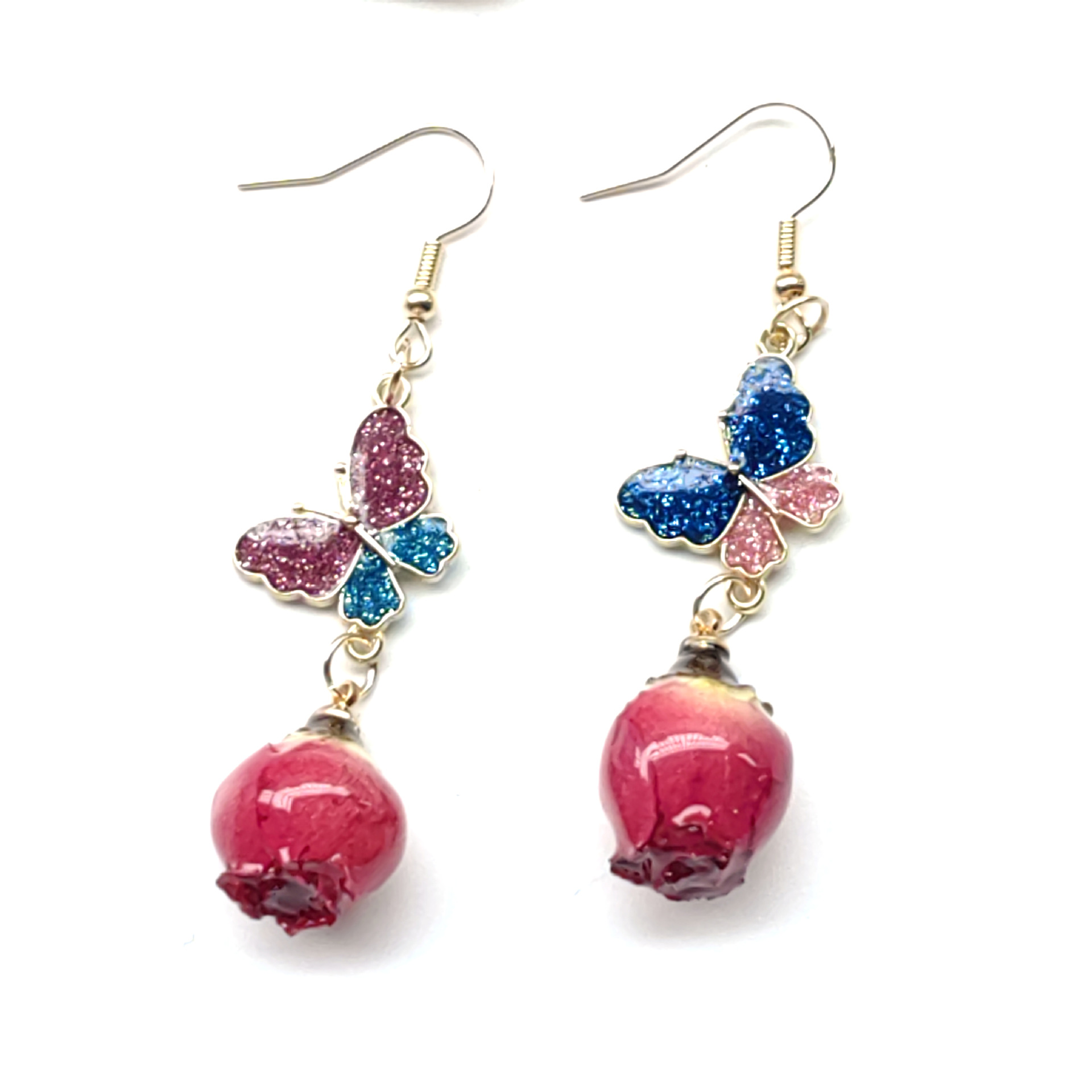 나비 레드 로즈