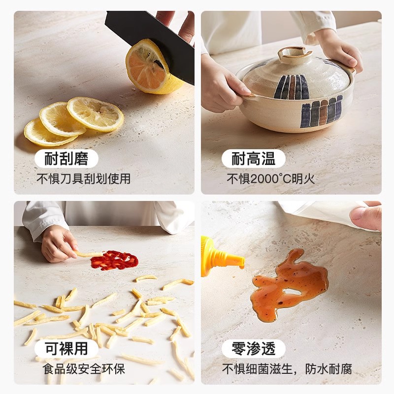 Mesa de comedor de tablero de roca de madera maciza medieval, mesa de comedor de apartamento pequeño retráctil plegable, rectángulo doméstico 2024 nuevo