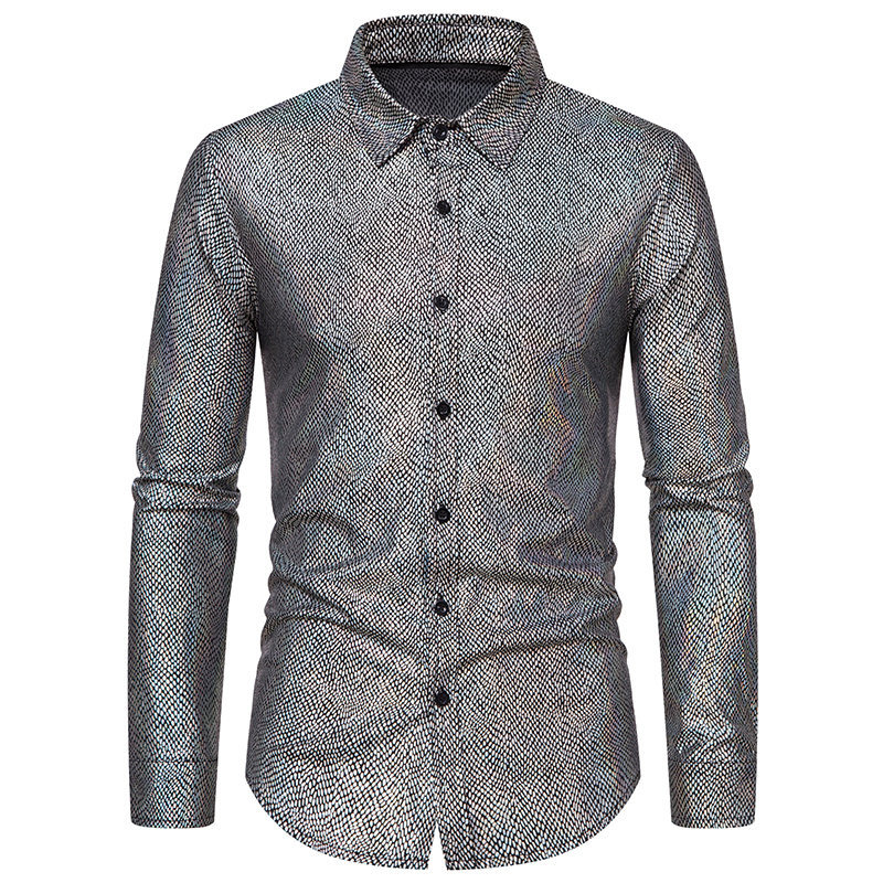 Spring and Autumn New Disco Shiny Special Offer Men's Long sleeved Shirt ZT-A46_autovado.com