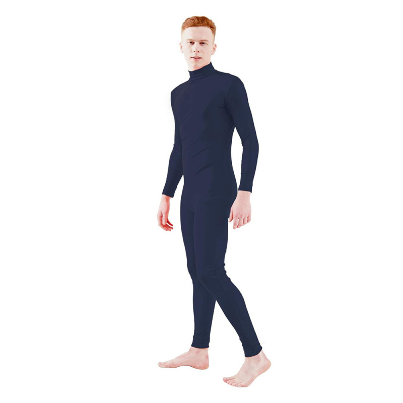 男性の手漏れ足レオタード半包連体服zentai純色服ダンス服舞台演技服|undefined