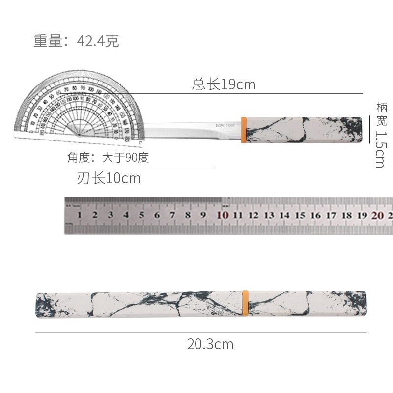 Directo al por mayor pequeño acorazado M390 espejo ABS manejar al aire libre camping picnic fruta cuchillo hogar