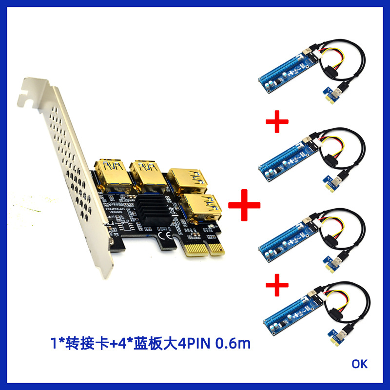 PCI-E 1ת2��4��5��6��ת�ӿ�PCI-E���һ����USB3.0�Կ���չ��