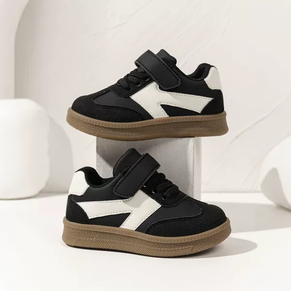 2026 Spring New Children's Training Shoes for Boys and Girls with Velcro, Soft Sole, Non-Slip, Breathable Sneakers, Korean Style Casual Shoes
