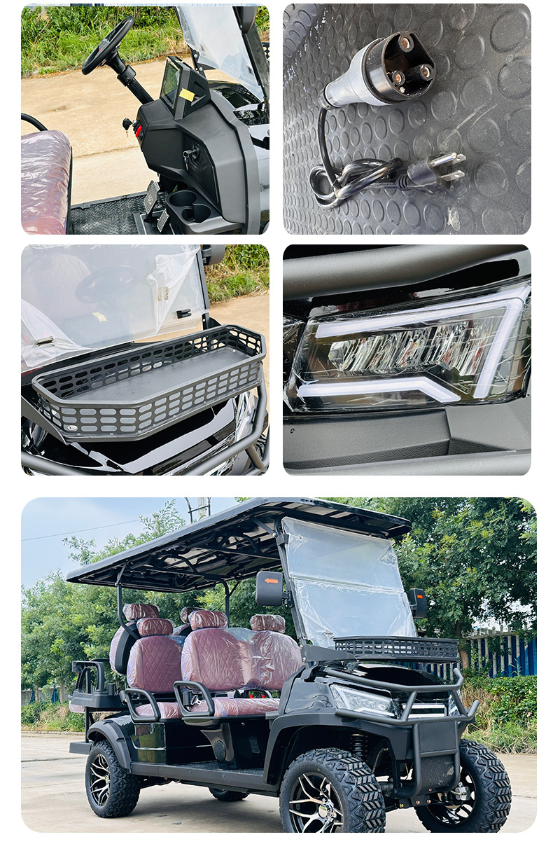 Electric Golf Cart Four-Wheel Scenic Area Park Viewing Reception Vehicle Hotel Airport Shuttle Golf Cart