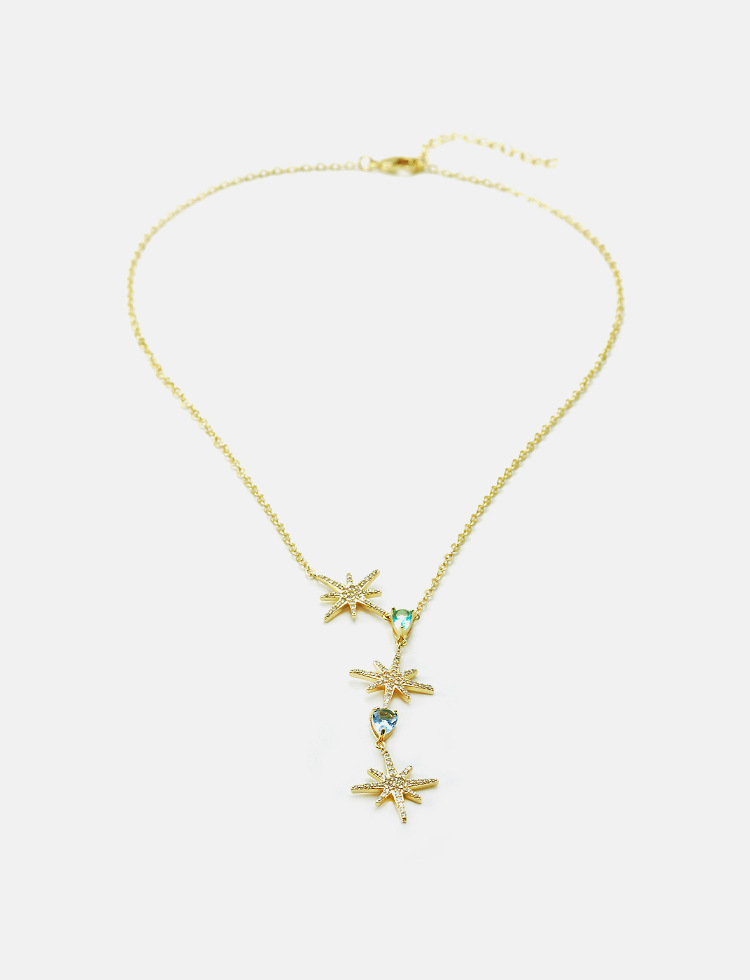 New Fashion Zircon Starfish Clavicle Necklace display picture 6