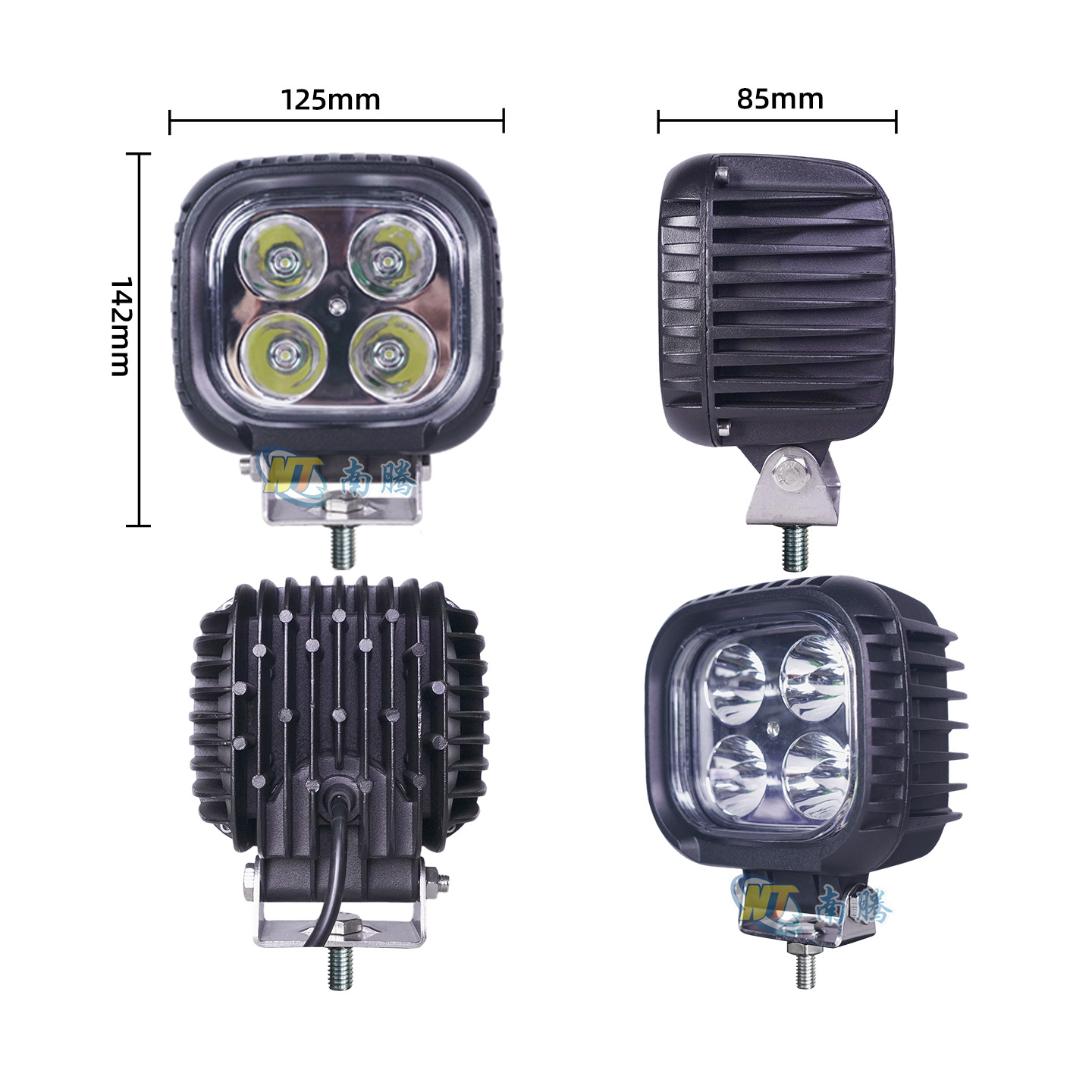 5 pulgadas cuadrado led40w trabajo luz coche luz proyector fuera de carretera vehículo luz camión luz 40W proyector reflector