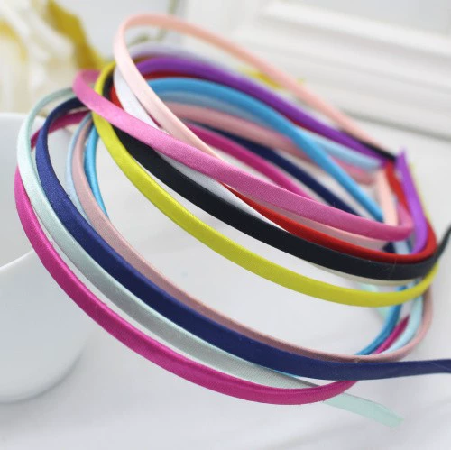 5 мм однотонная тканевая повязка на голову, оптовая продажа, ткань в металлической обертке, 13 цветов, все включено, тонкая повязка на голову, аксессуары для ювелирных изделий своими руками