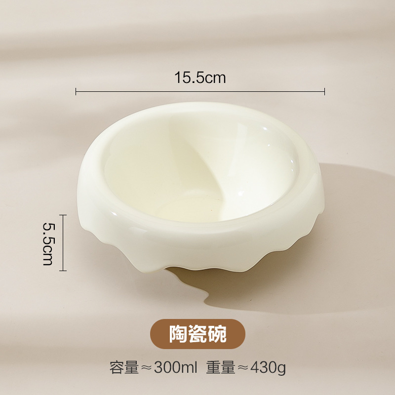ペットセラミックボウル北欧猫ボウル背の高いセラミックキャットフードボウルペット食器頚椎症と転倒防止猫フードボウル|undefined