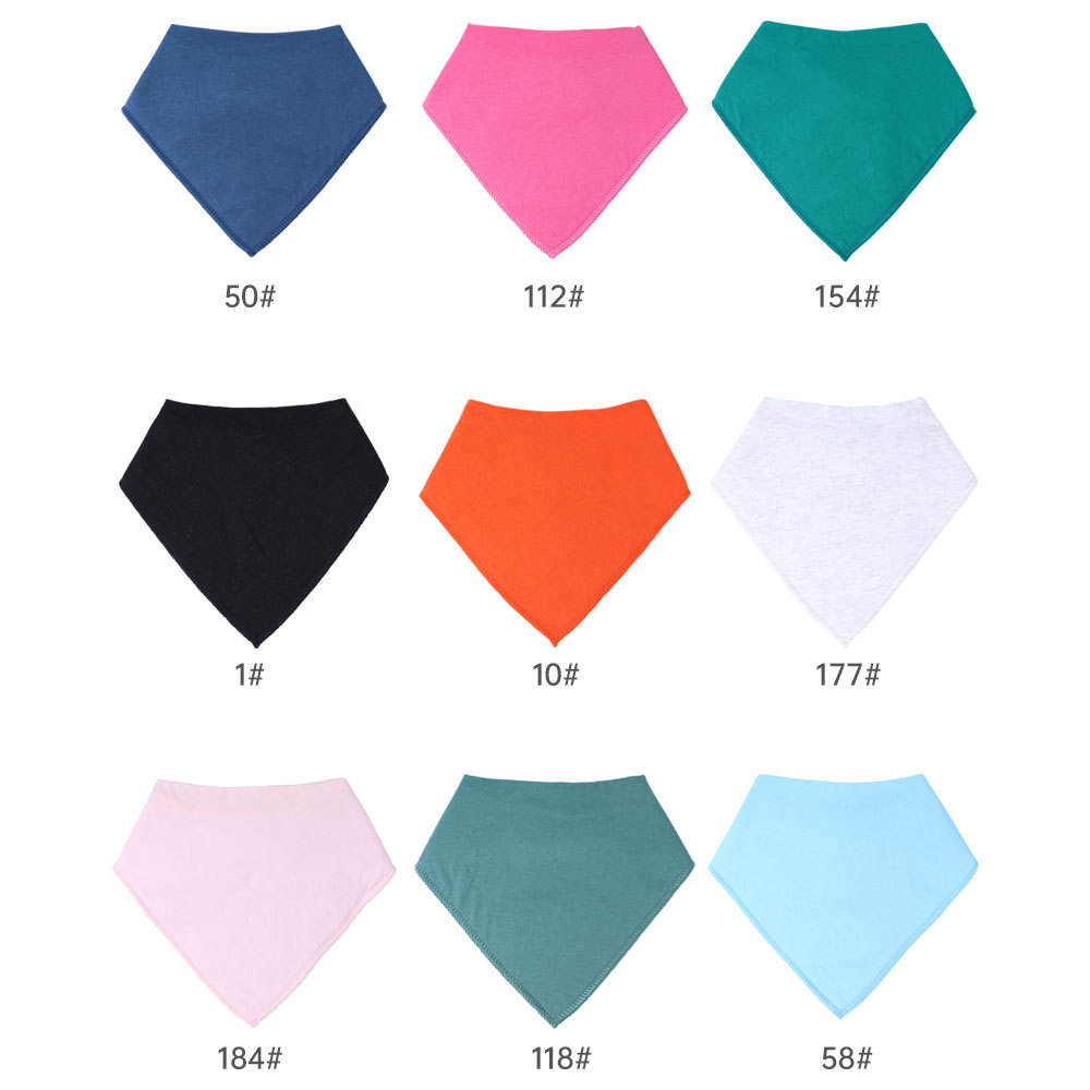 Product Baby Bibs Pure Cotton Fleece Double Layer Baby Triangle Scarf Solid Color Waterproof Bib Bib