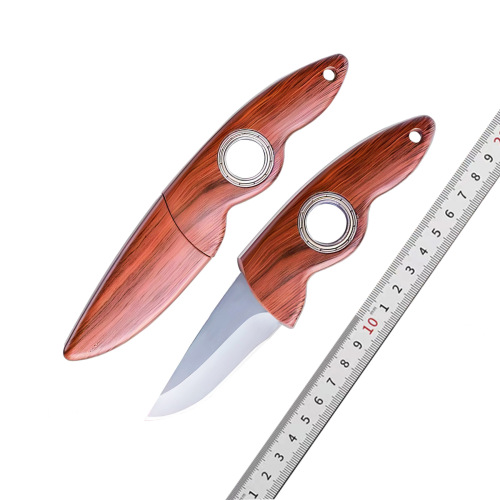 轴承旋转小刀手工家用水果刀户外多功能野外露营野营便携锋利小刀