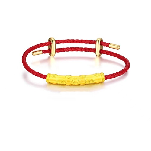 Fucai round tube bracelet Vietnamese sand gold bent tube bracelet adjustable copper gold-plated couple style bracelet live delivery